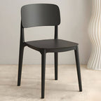 Scandinavian style stackable plastic and acrylic side chair for kitchen and dining