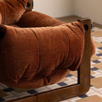 Accent arm chair with fixed back and armrest, available in solid color, striped, and floral patterns