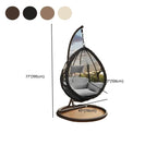 Porch swing with tropical ivory and auburn hydrophobic framed pads, metal stand and chain included