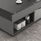 Practical and Chic Gray Lift Tables for Optimal Space Efficiency