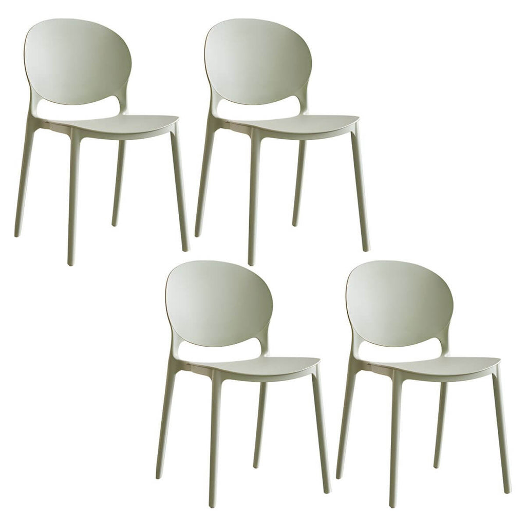 Modern acrylic dining side chair with open back, 32 inches tall, ideal for restaurant seating