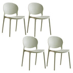 Modern acrylic dining side chair with open back, 32 inches tall, ideal for restaurant seating