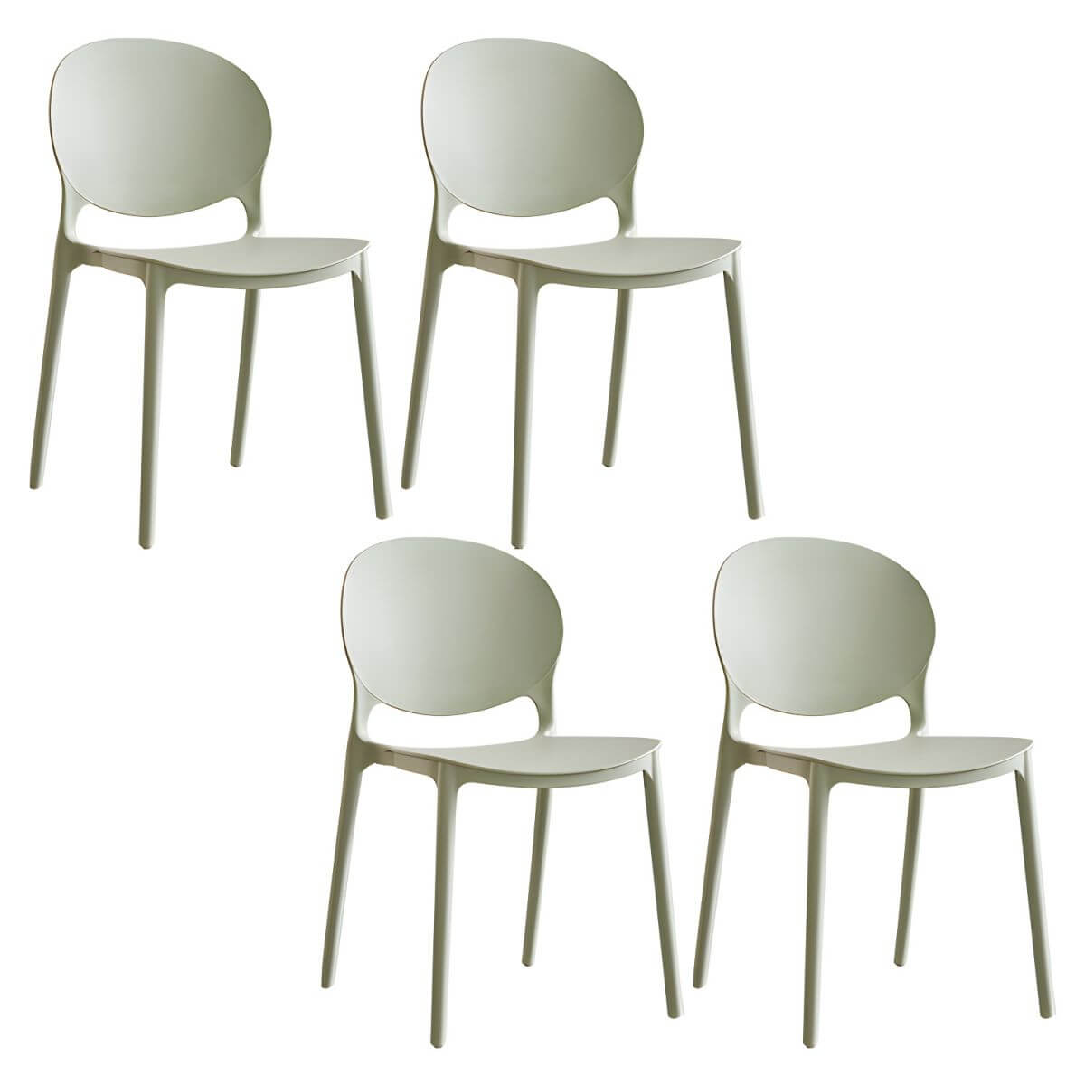 Modern acrylic dining side chair with open back, 32 inches tall, ideal for restaurant seating