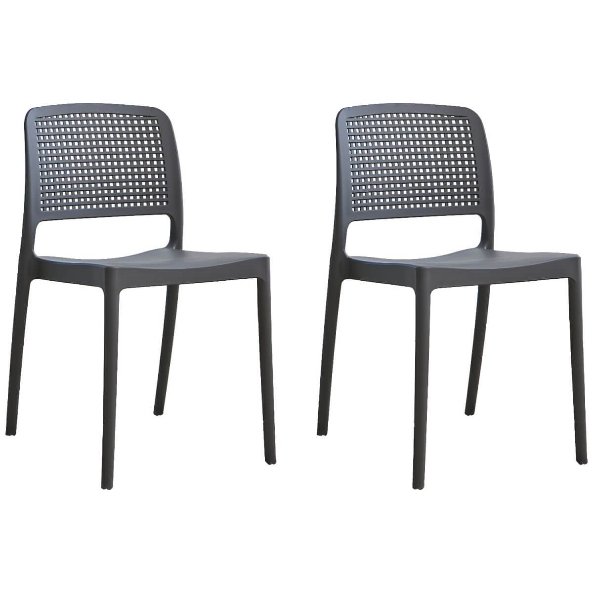 Stackable modern plastic and acrylic side chair for kitchen and dining use