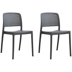 Stackable modern plastic and acrylic side chair for kitchen and dining use