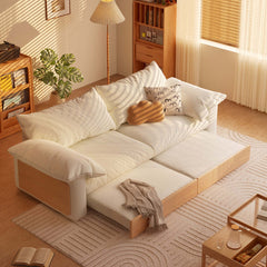 Japandi Pull-out Sofa Bed with Three Fabric Options Available