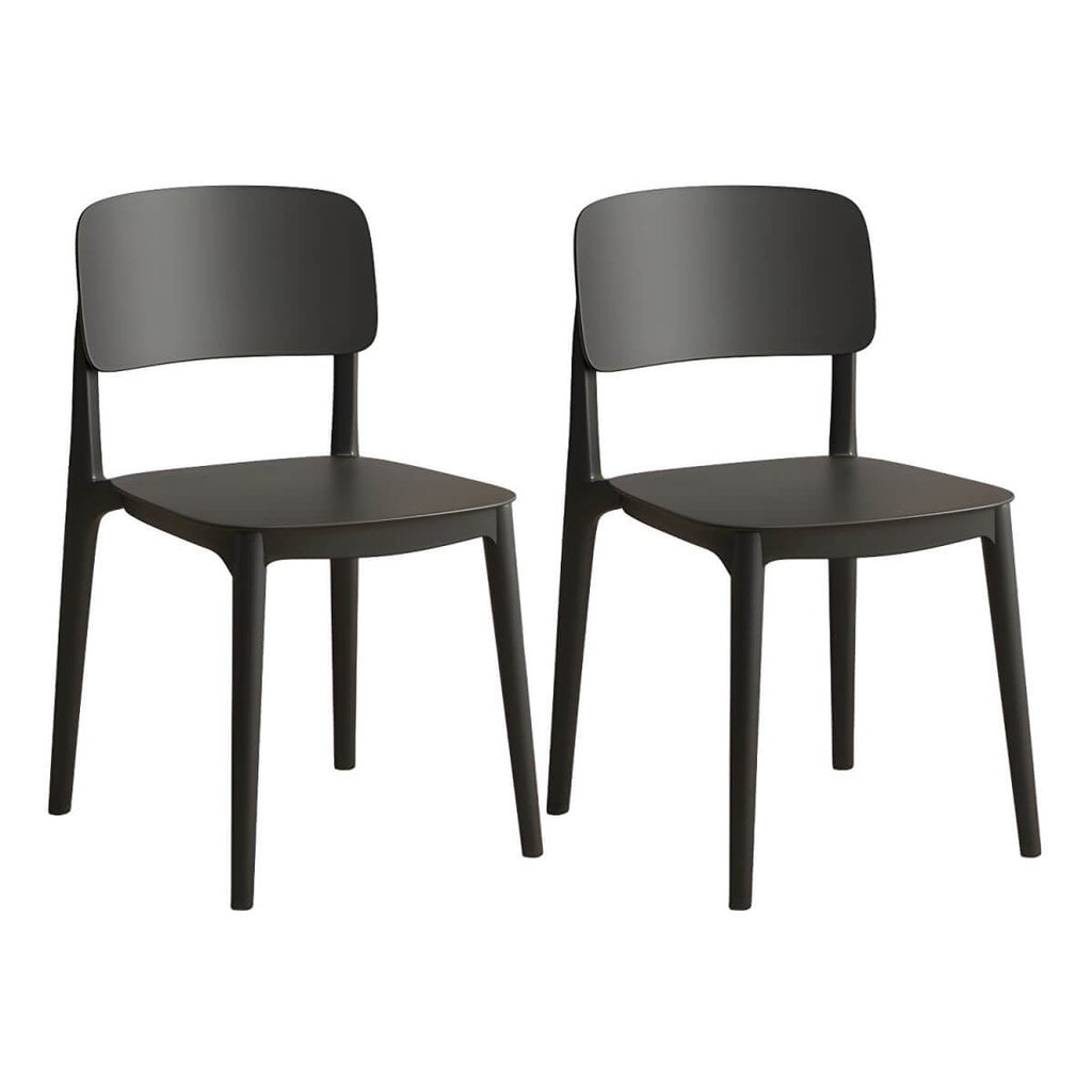 Scandinavian style stackable plastic and acrylic side chair for kitchen and dining
