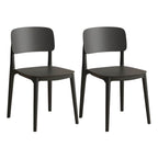 Scandinavian style stackable plastic and acrylic side chair for kitchen and dining
