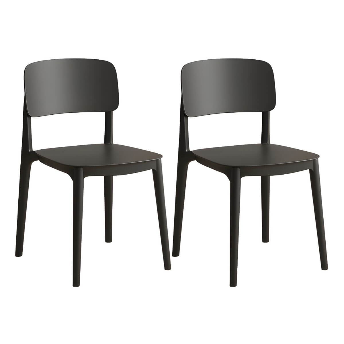 Scandinavian style stackable plastic and acrylic side chair for kitchen and dining