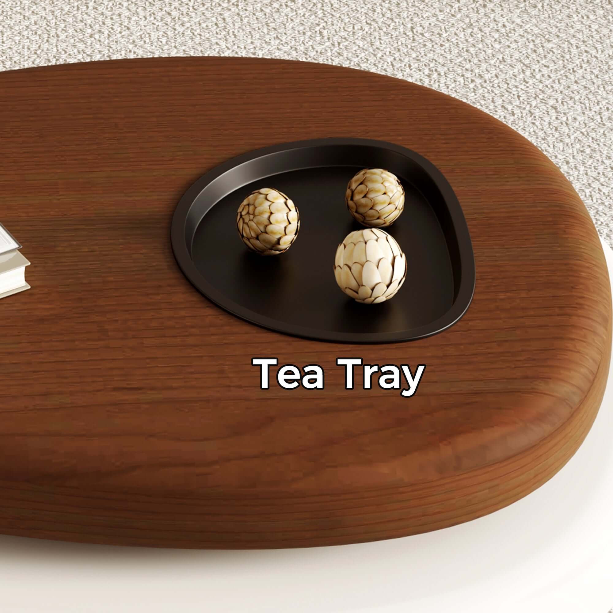 Innovative modern coffee table with a simple design and rotatable feature