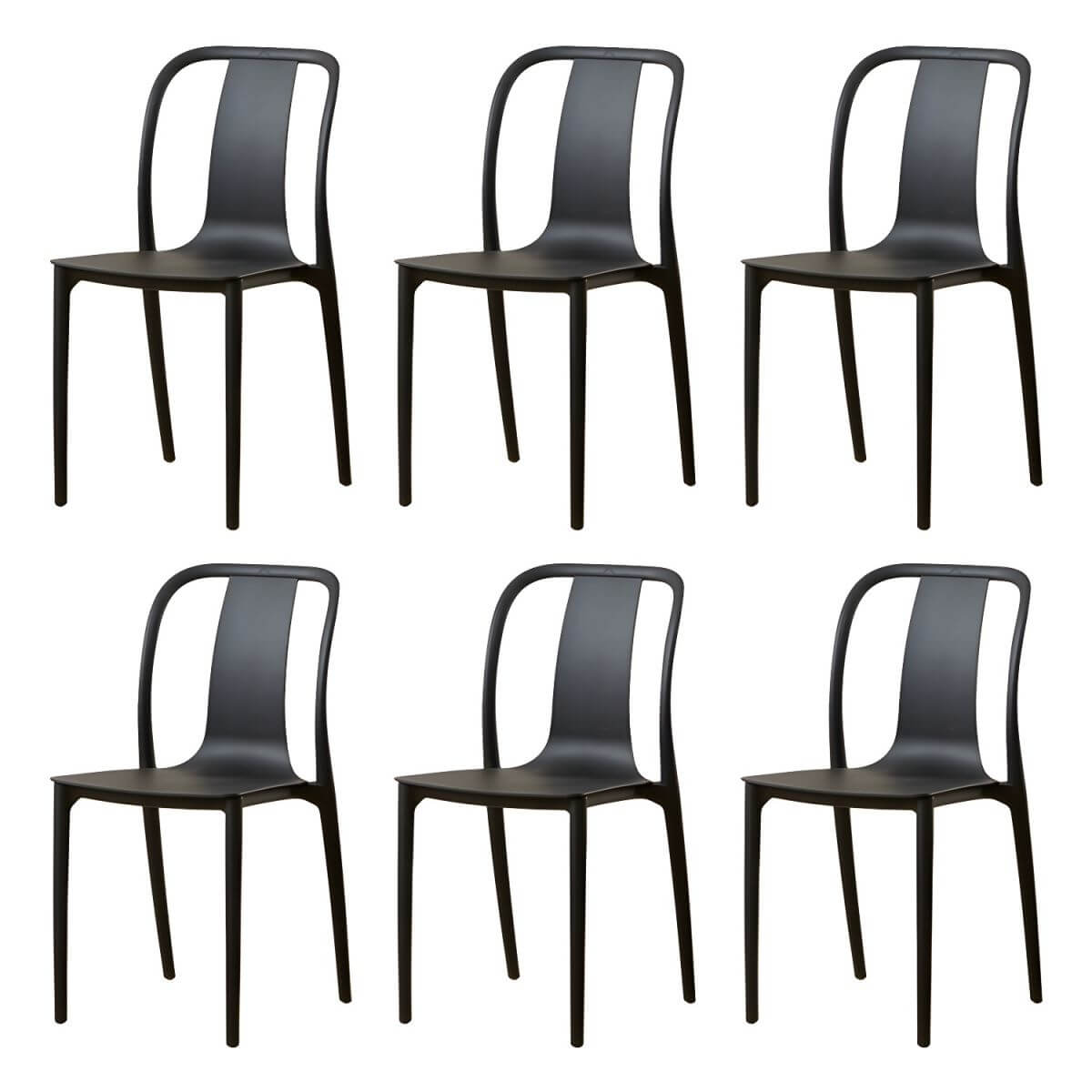 Low-back plastic and acrylic side chair with modern style for kitchen and dining areas