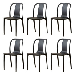 Modern Style Low-Back Plastic & Acrylic Side Chair for Kitchen & Dining Dining Chairs