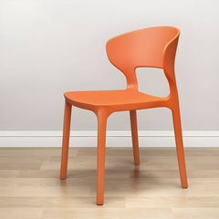 Scandinavian Stackable Side Chair with Open Back and Plastic & Acrylic Material Dining Chairs