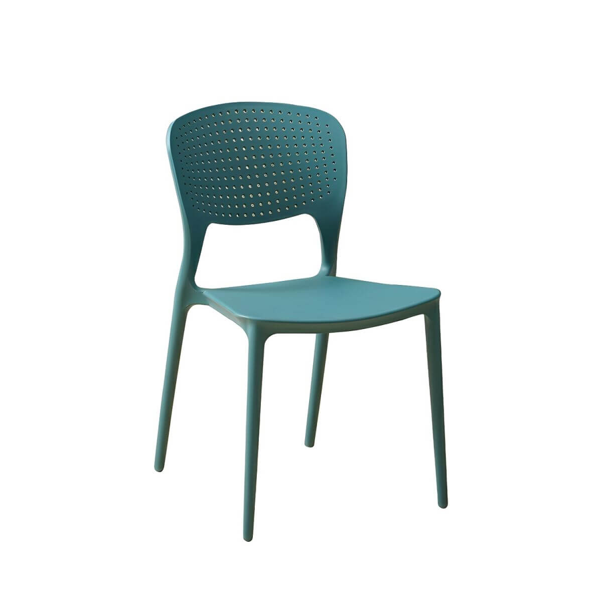 Stackable Scandinavian style plastic and acrylic side chair for dining room