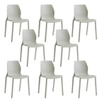 Stackable modern Scandinavian plastic and acrylic chair for kitchen and dining use