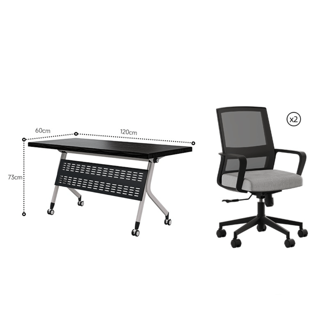Foldable minimalist conference table perfect for business meetings and training sessions