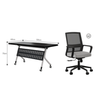 Foldable minimalist conference table perfect for business meetings and training sessions