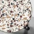 Contemporary terrazzo side table with unique patterns and easy maintenance