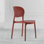 Stackable modern side chair with low back made of plastic and acrylic, perfect for contemporary dining
