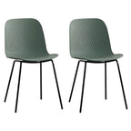 Scandinavian stackable kitchen chair with plastic and acrylic seat and metal legs