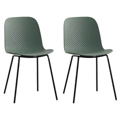 Scandinavian Stackable Plastic & Acrylic Kitchen & Dining Chair with Metal Legs Dining Chairs