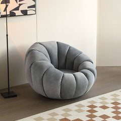 Comfortable Solid Wood Papasan Chair with Memory Foam Seat and Swivel Base Accent Chairs