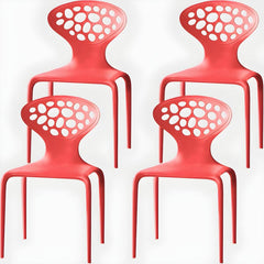 Nordic Armrest Backrest Acrylic Chair with Acrylic Legs for Dining Room Dining Chairs