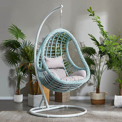 Waterproof Tropical Porch Swing with Stand Alloy with Pads & Chain & Stand Porch Swings