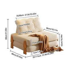Floor Folding Modular Sofa Bed - Convertible & Comfortable for Sitting or Sleeping
