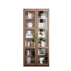 Modern Floor-to-Ceiling Bookshelf with Doors - Modular Storage Cabinet