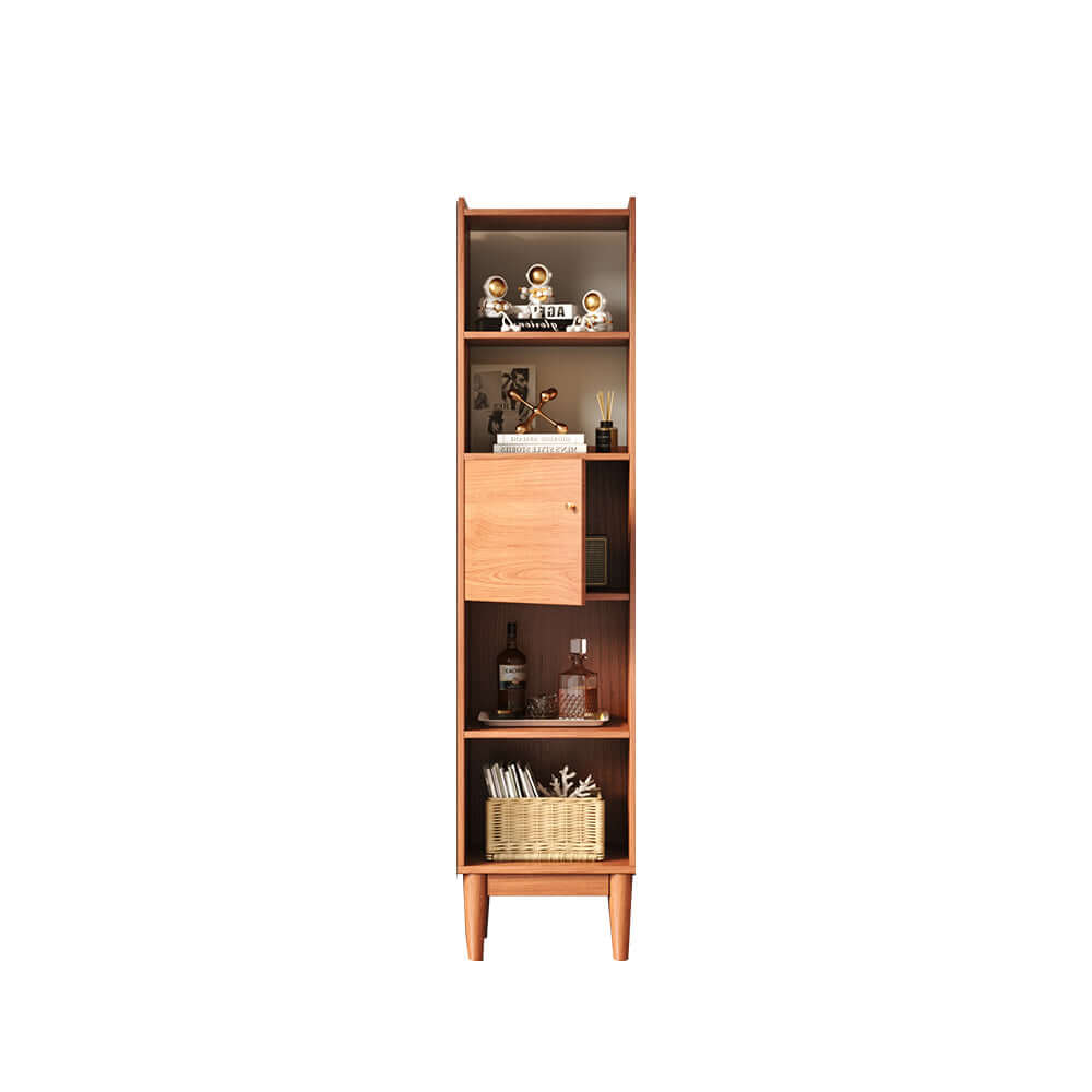 Multifunctional wooden bookcase combo with storage and display cabinet features