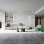 Ultra-modern polyester blend tuxedo arm sofa with tight back, 27.56 inches high sectional