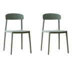 Scandinavian style low back kitchen and dining chair made of plastic and acrylic