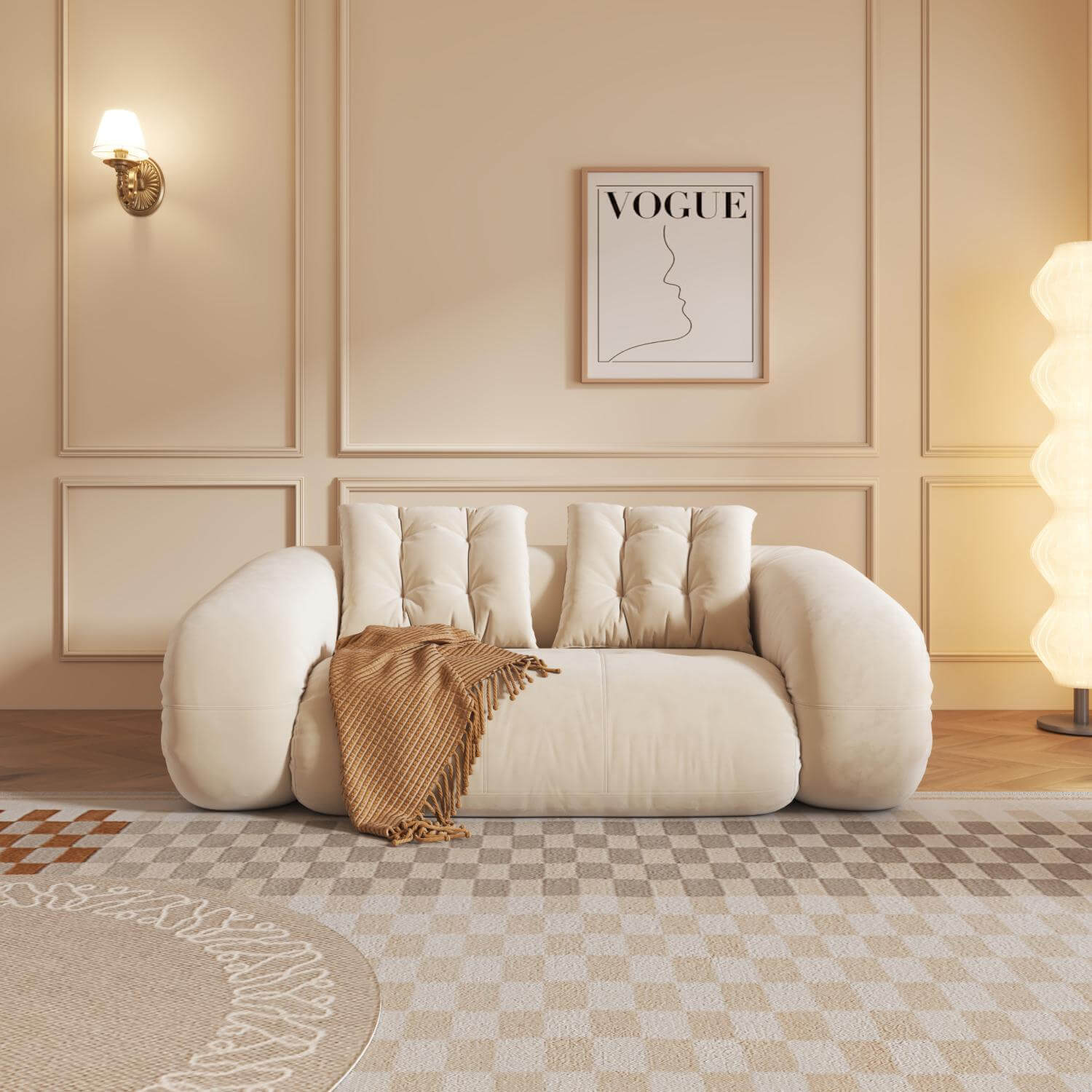 Velvet folding floor sleeper sofa bed with pet-friendly bean bag style design