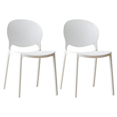 Scandinavian Plastic Dining Chair Open Back Side Chair with 4 Legs for Home Use Dining Chairs