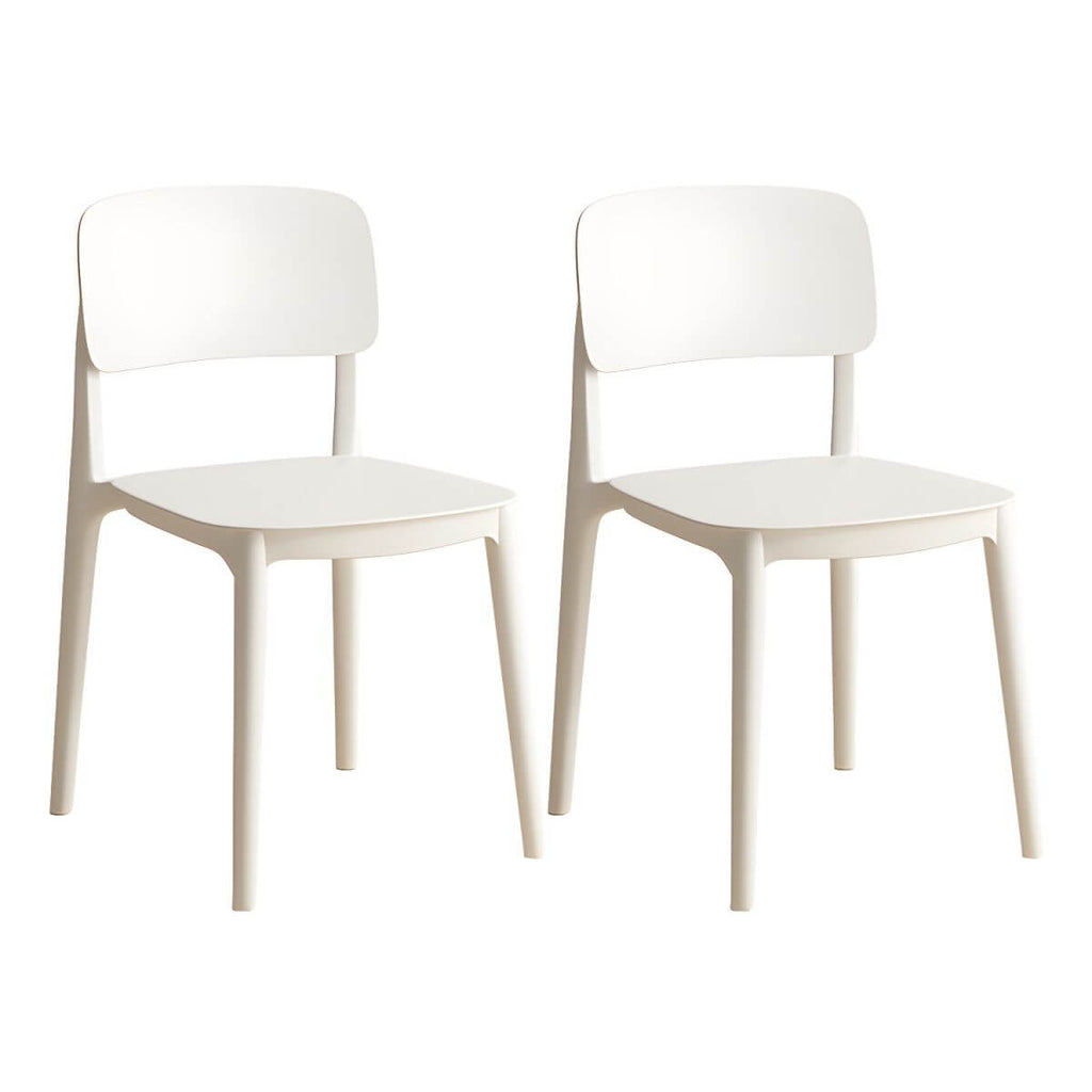 Scandinavian style stackable plastic and acrylic side chair for kitchen and dining