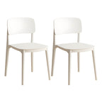 Scandinavian style stackable plastic and acrylic side chair for kitchen and dining