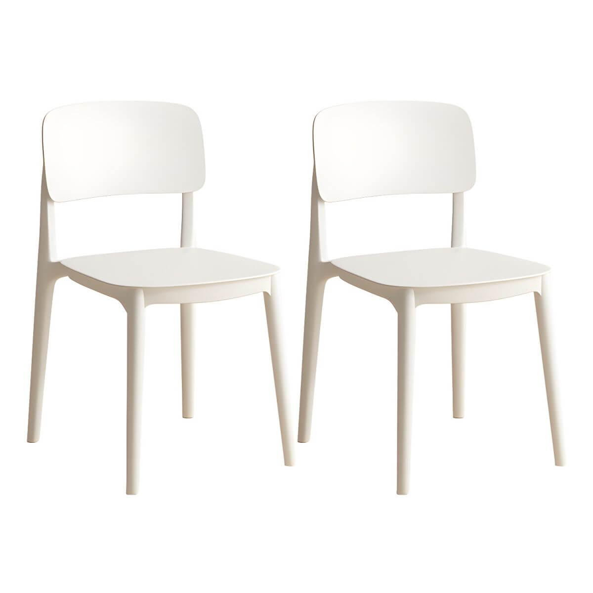 Scandinavian style stackable plastic and acrylic side chair for kitchen and dining