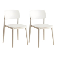 Scandinavian Style Stackable Plastic & Acrylic Side Chair for Kitchen & Dining Dining Chairs
