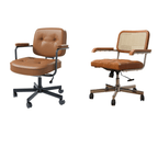 Foldable conference table with modern curve design and comfortable mesh chairs for meetings