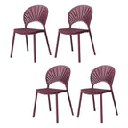 Scandinavian style plastic and acrylic side chair with low back for kitchen and dining