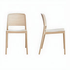 Stackable modern plastic and acrylic side chair for kitchen and dining use