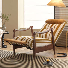 Vintage Adjustable Accent Chair with Solid Wood Frame