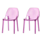 Armless acrylic side Parsons dining chair for indoor home use