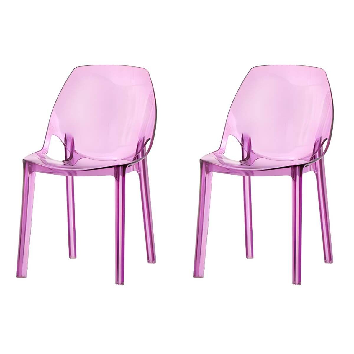 Armless acrylic side Parsons dining chair for indoor home use