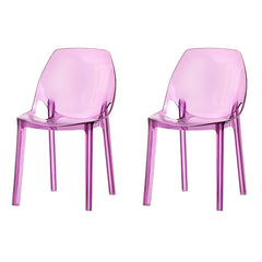 Home Indoor Armless Dining Chairs Acrylic Side Parsons Chair Dining Chairs