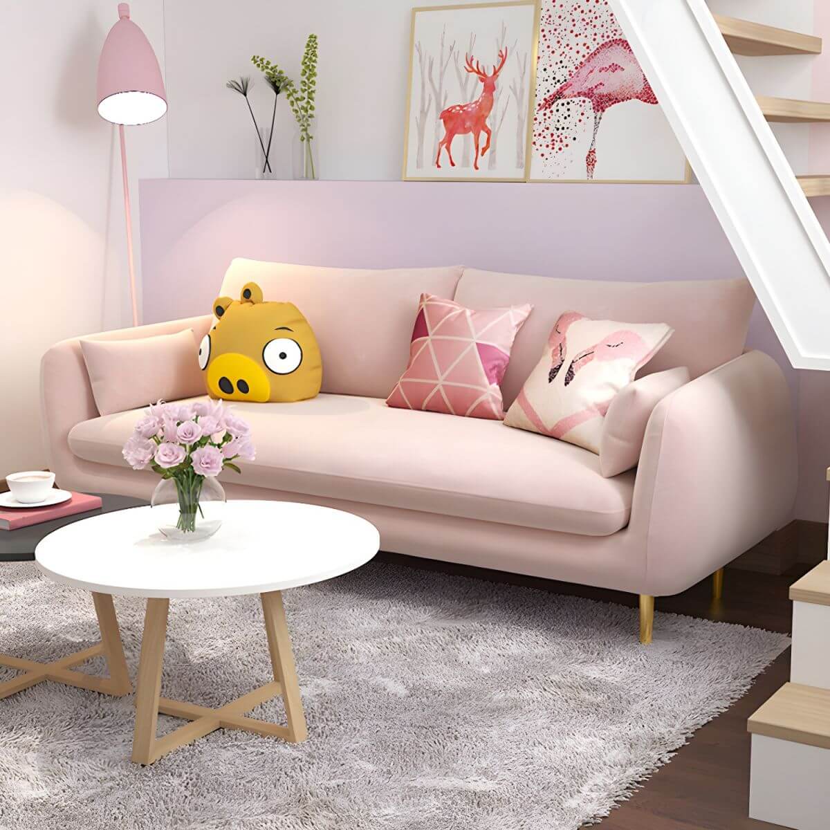 31.5-inch polyester blend tuxedo arm sofa with loose back, perfect for living room seating