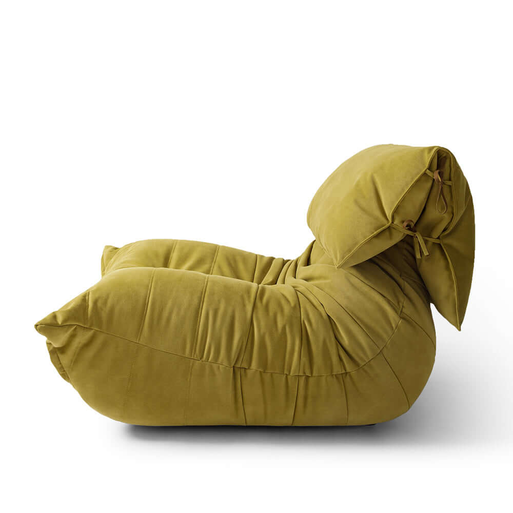 High-quality leather Togo sofa chair with frosted finish, comfortable and versatile floor couch