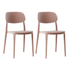 Plastic Scandinavian Living Room Side Chair Matte Finish Open Back Dining Chair Dining Chairs