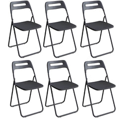 Collapsible Open Back Side Chair with Plastic & Acrylic Material - Modern Kitchen & Dining Dining Chairs